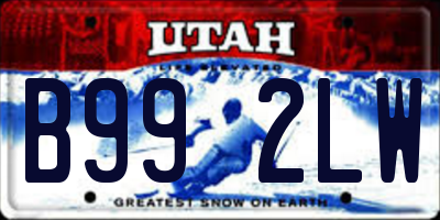 UT license plate B992LW