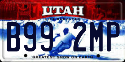 UT license plate B992MP