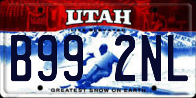 UT license plate B992NL