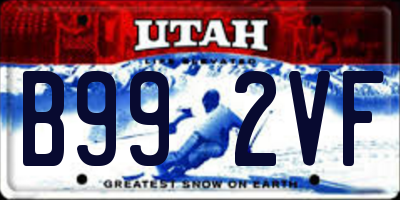 UT license plate B992VF