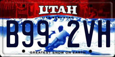 UT license plate B992VH