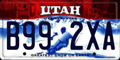 UT license plate B992XA