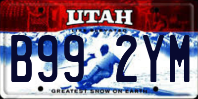UT license plate B992YM
