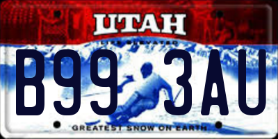 UT license plate B993AU