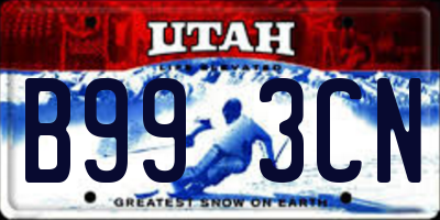 UT license plate B993CN
