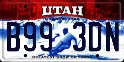 UT license plate B993DN