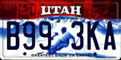 UT license plate B993KA