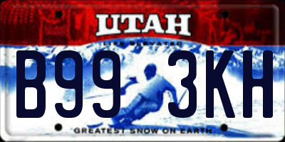 UT license plate B993KH