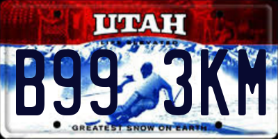 UT license plate B993KM