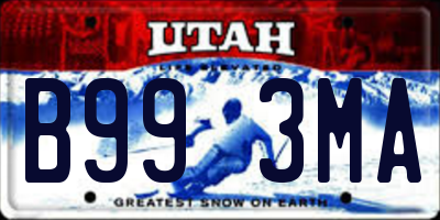 UT license plate B993MA