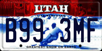 UT license plate B993MF
