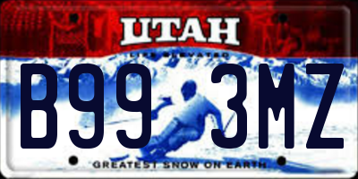 UT license plate B993MZ