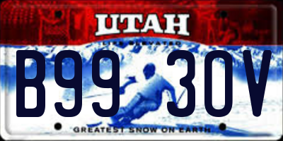 UT license plate B993OV