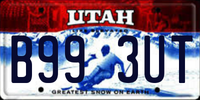 UT license plate B993UT