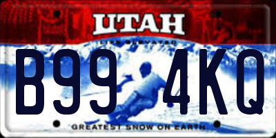 UT license plate B994KQ