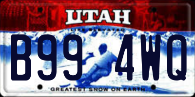 UT license plate B994WQ