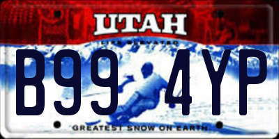 UT license plate B994YP
