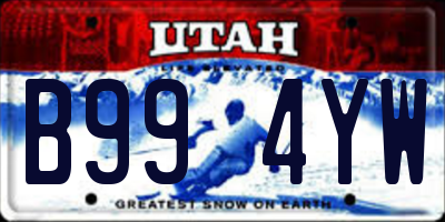 UT license plate B994YW