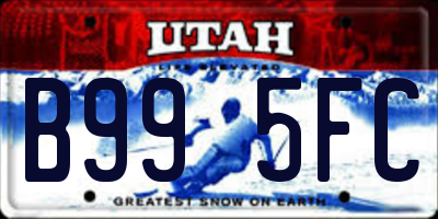 UT license plate B995FC