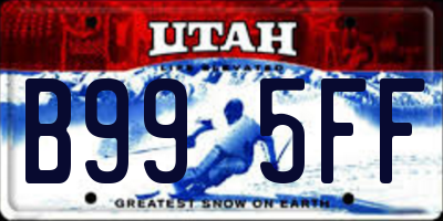 UT license plate B995FF