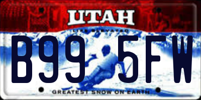 UT license plate B995FW