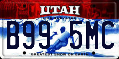 UT license plate B995MC