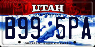 UT license plate B995PA