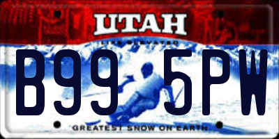 UT license plate B995PW