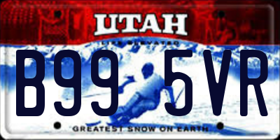 UT license plate B995VR