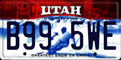UT license plate B995WE