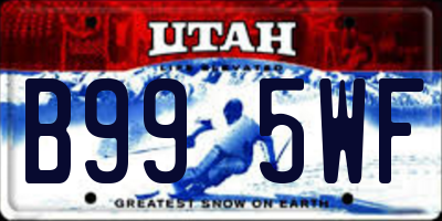 UT license plate B995WF