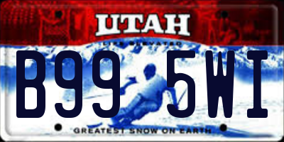 UT license plate B995WI