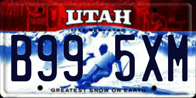 UT license plate B995XM