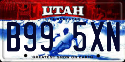 UT license plate B995XN