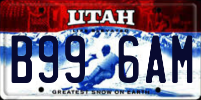 UT license plate B996AM
