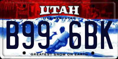 UT license plate B996BK