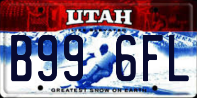 UT license plate B996FL