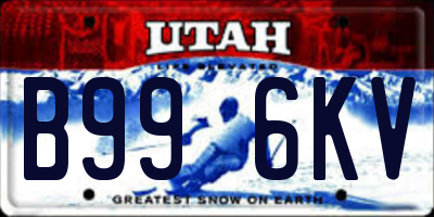 UT license plate B996KV