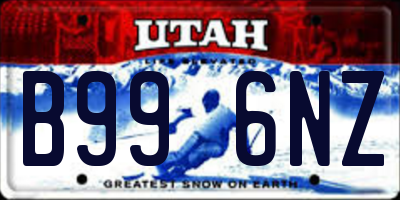 UT license plate B996NZ