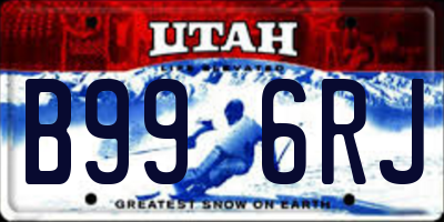 UT license plate B996RJ