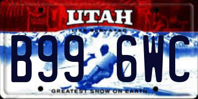 UT license plate B996WC