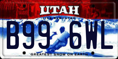 UT license plate B996WL