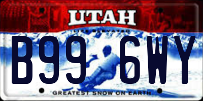 UT license plate B996WY
