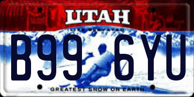 UT license plate B996YU