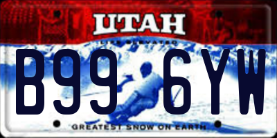 UT license plate B996YW