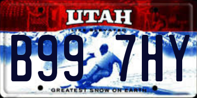 UT license plate B997HY