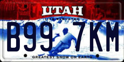 UT license plate B997KM