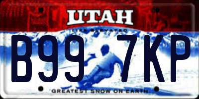 UT license plate B997KP