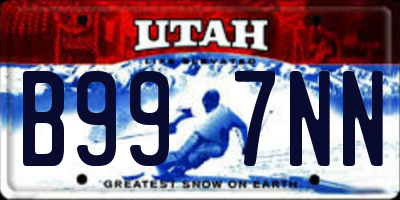 UT license plate B997NN