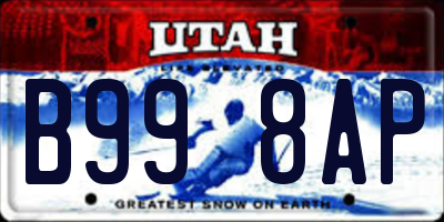 UT license plate B998AP
